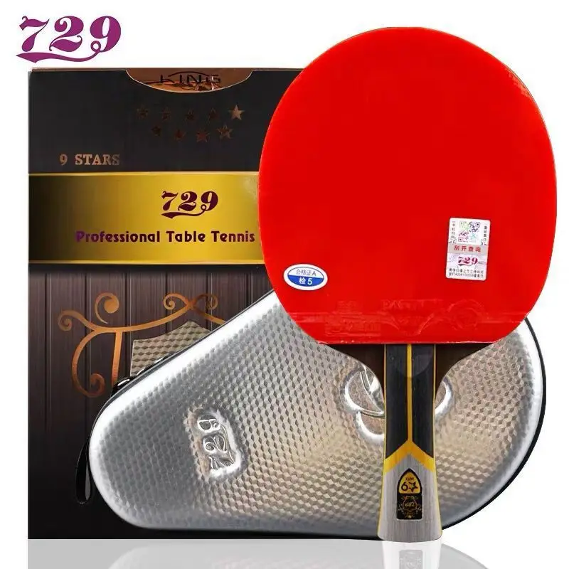 Friendship 729 King 9 Star 8 Star Table Tennis Racket Carbon Ping Pong Paddle High Sticky Pips-in Pingpong Bat with Bag