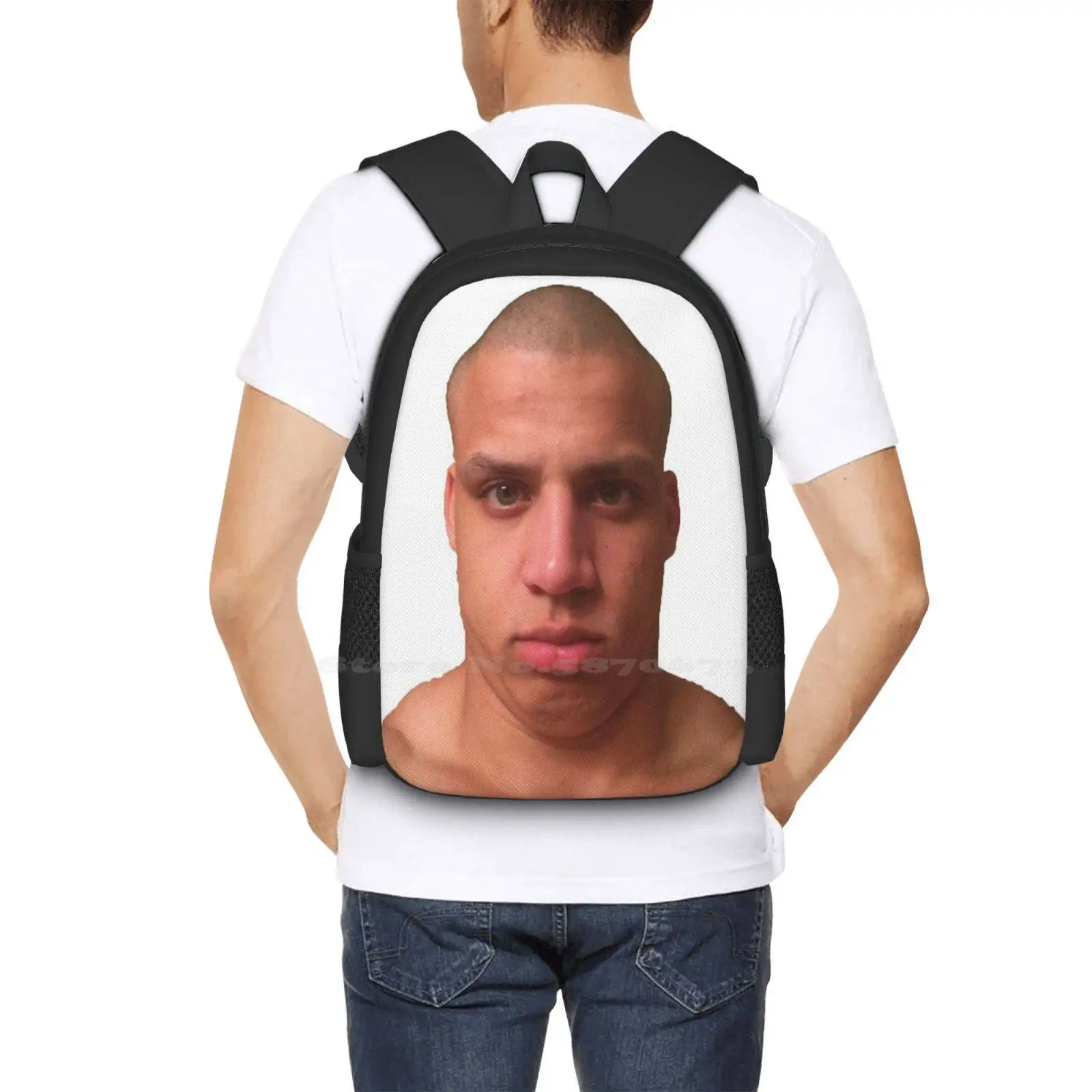 Funny Face Pattern Design Laptop Travel School Bags Brkh Loltyler1 Tyler1 Tyler Twitch Funny Streamer Greekgodx Greek