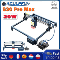 Sculpfun S30 Pro Max 20W Laser Engraver Cutter 410*400mm Air-Assist 0.08X0.1Mm Laser Focus 32-Bit Motherboard Carpentry Tools