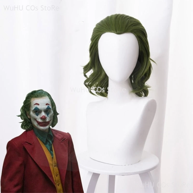 Halloween Joker Arthur Fleck Cosplay Costume Clown Red Suit Adult Jokers Green Wig Size Customable Uniform Set for Men Woman