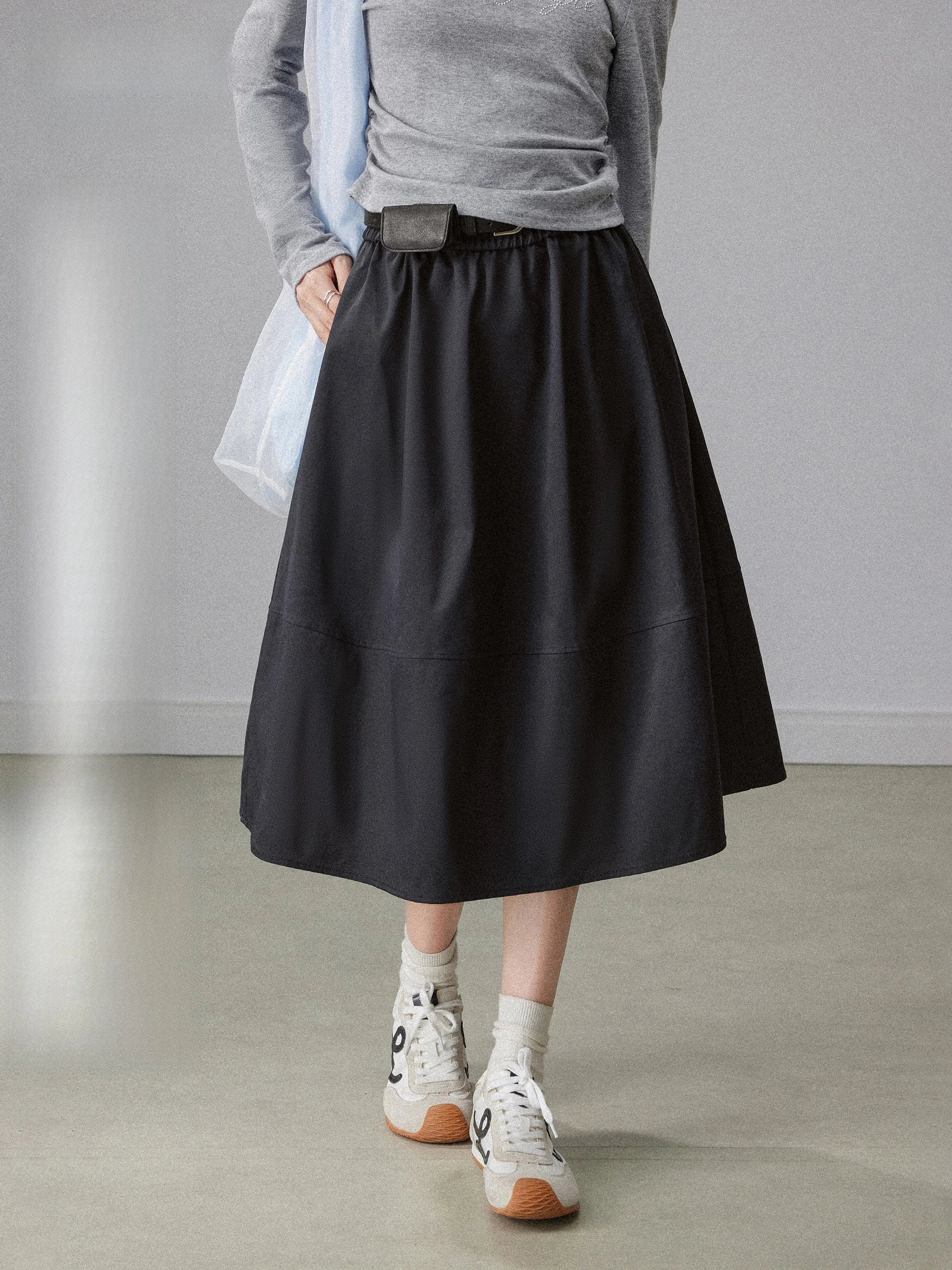 

Весна 2026: Новая женская юбка с высокой талией, пышная, А-силуэт, длинная, в стиле Хепберн, устойчивая к деформации, с уникальным дизайном