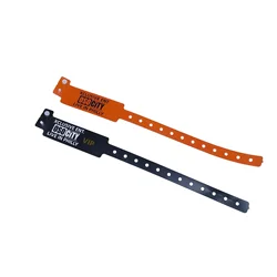 Custom One time use Waterproof  Plastic Wrist Band  VIP Admission PE Wristband for Park/Events/Festival