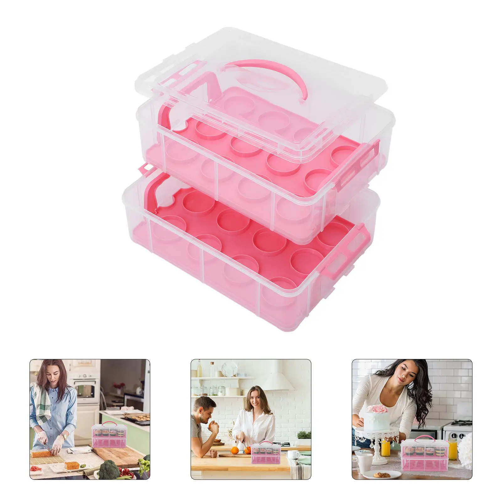 

Solid Long-Lasting Cake Carrier Box Protective Cake Packaging Box for Freshness Retention Handheld Dessert Carrying Case