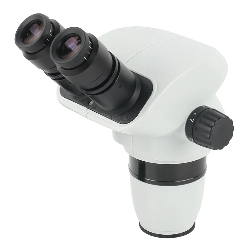 6.7X-45X Zoom Industrial Lab Trinocular Binocular Stereo Microscope Head + WF10X/22mm Eyepiece + 0.5x 0.7x 2.0x Objective Lens