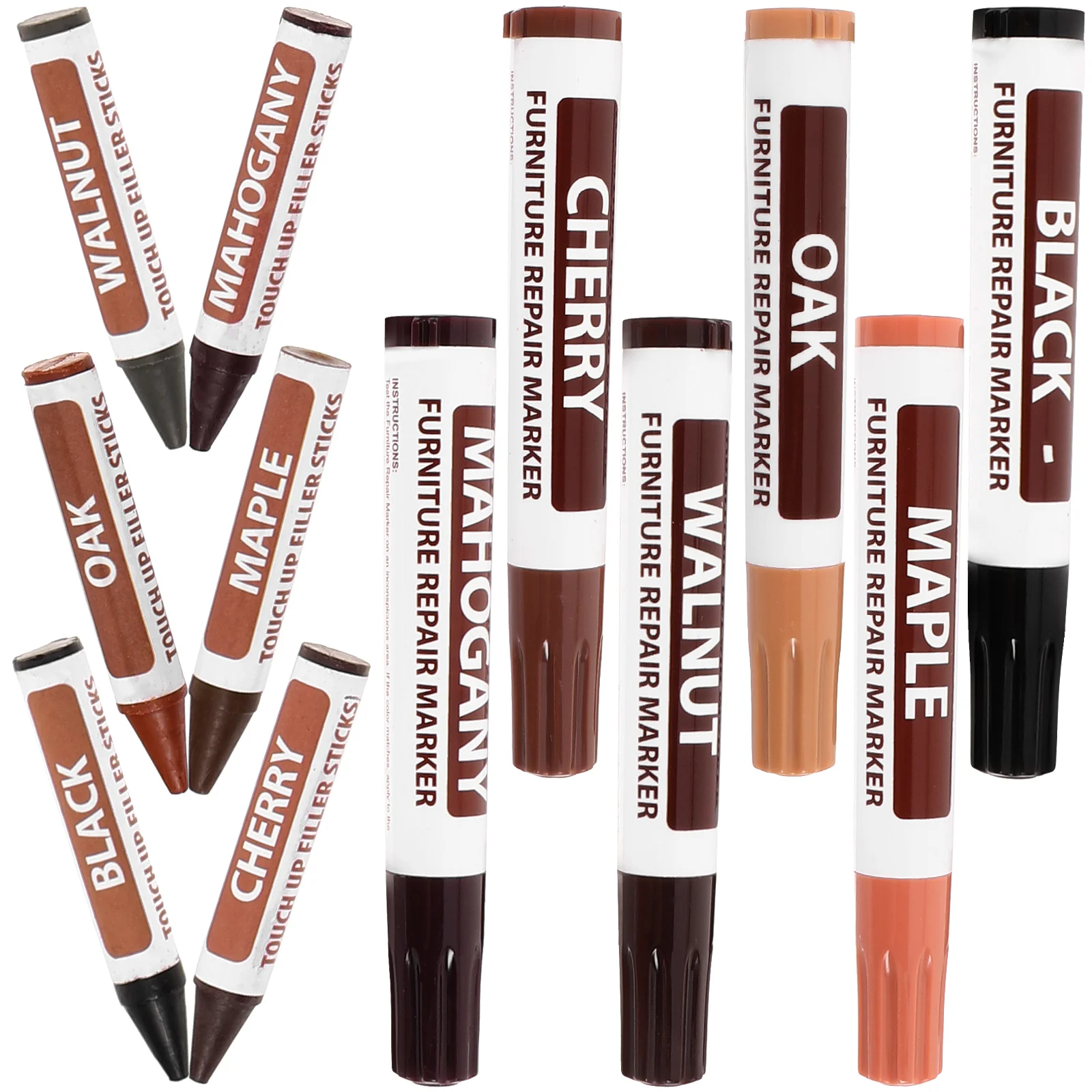 

Home Wooden Door Repair Color Pen Crayon Set Paint Screws Drywall Appliance Touch-up Crayons