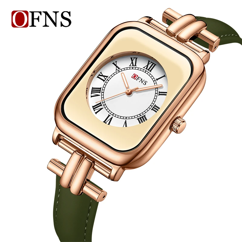 2023 New Quartz Watch Casual Fashion Ms. Watch Simple Dial 30M Waterproof Wear Resistant Genuine leather Reloj 1504