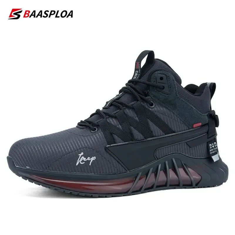 Baasploa New Men Winter Cotton Shoes Plush Warm Walking Shoes for Men Comfort Anti Splash Water Sneakers Male Non-slip Outdoor