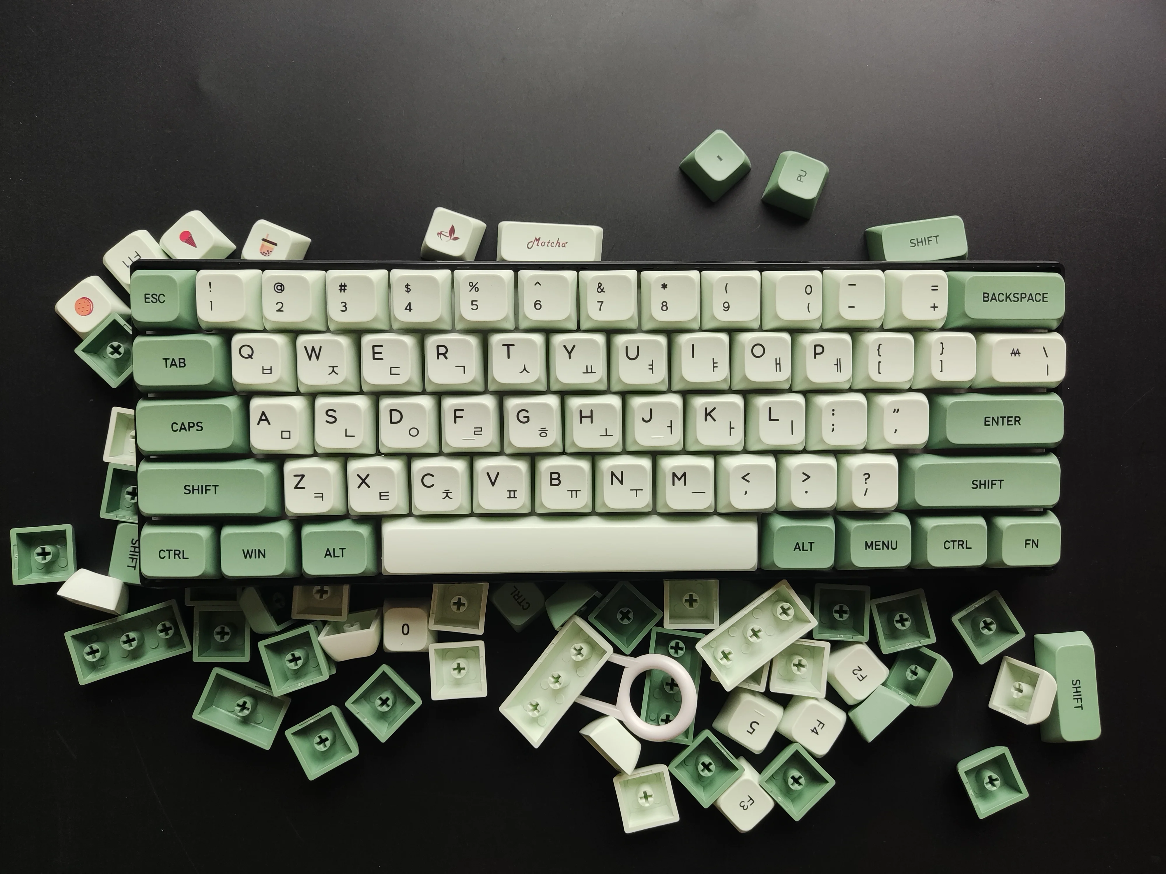 PBT Keycaps 123Keys XDA Profile Personalized English/Korean/Russian KeyCap For Cherry MX 104/87/61 Mechanical Keyboard