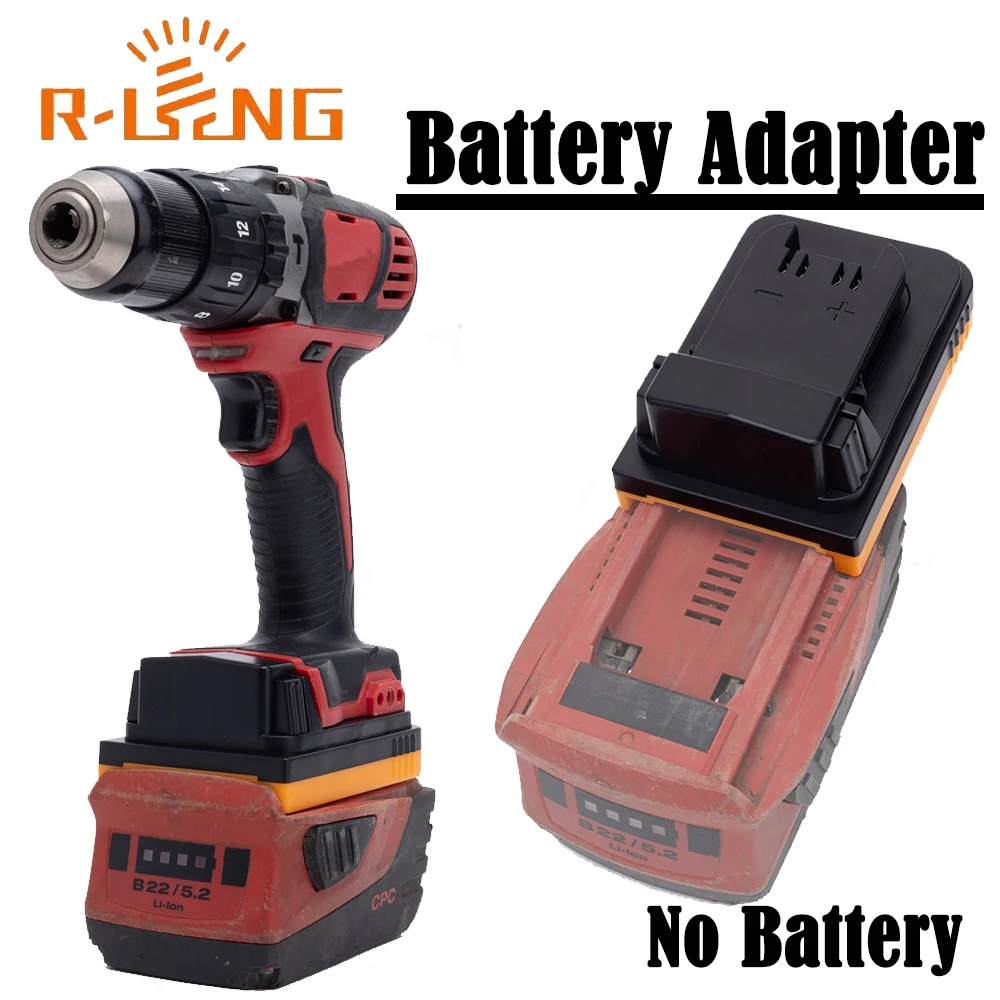 

Адаптер батареи для литиевой батареи HILTI B22 CPC, преобразователь литиевой батареи для Milwaukee 18 В, аксессуары для литий-ионных электроинструментов (без батареи)