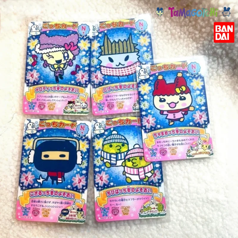 

Bandai Tamagotchi Winter Series Card Original Japanese Ver New Carddass Коллекционная карта GR R N Game Tcg Cards Booster Box Подарочная игрушка