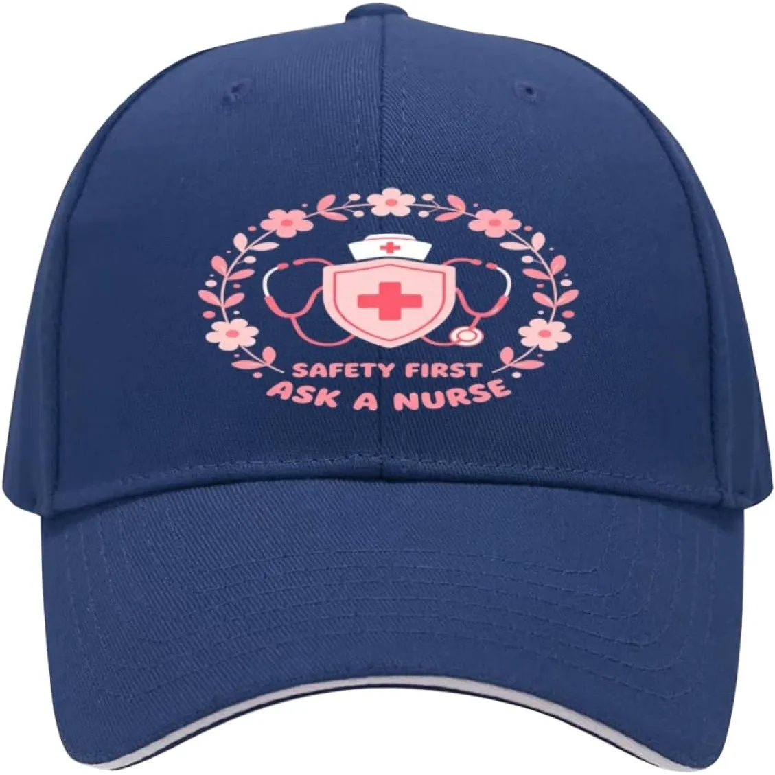 Safety First Ask A Nurse Healthcare Sandwich Baseball Cap