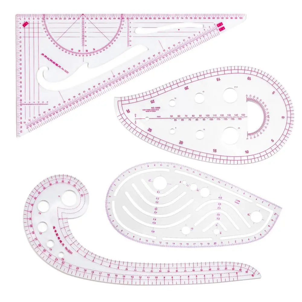 Affordable 11.8" Long Comma Shaped Plastic Transparent French Curve Ruler SplIne stationery