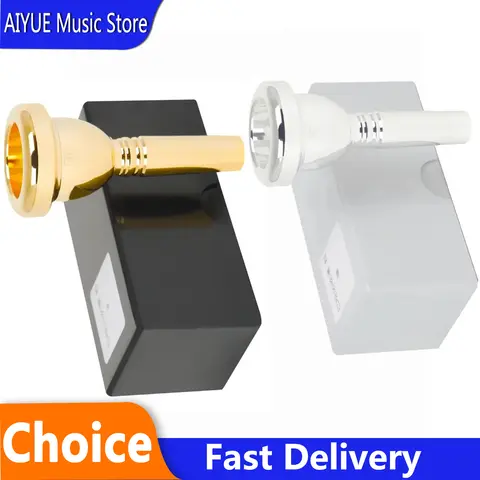 IRIN﻿ Bach 5G Tenor Trombone Mouthpiece 12.7mm Inner Bore Gold Silver Plated Brass Instrument Replacement Performance Parts
