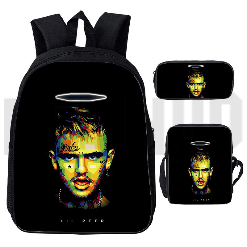 3D Lil peep Mochila Fashion Backpack Women HipHop Travel Rucksack Teenager Bookbag Girls School Bags Laptop Penbox Shoulderbag