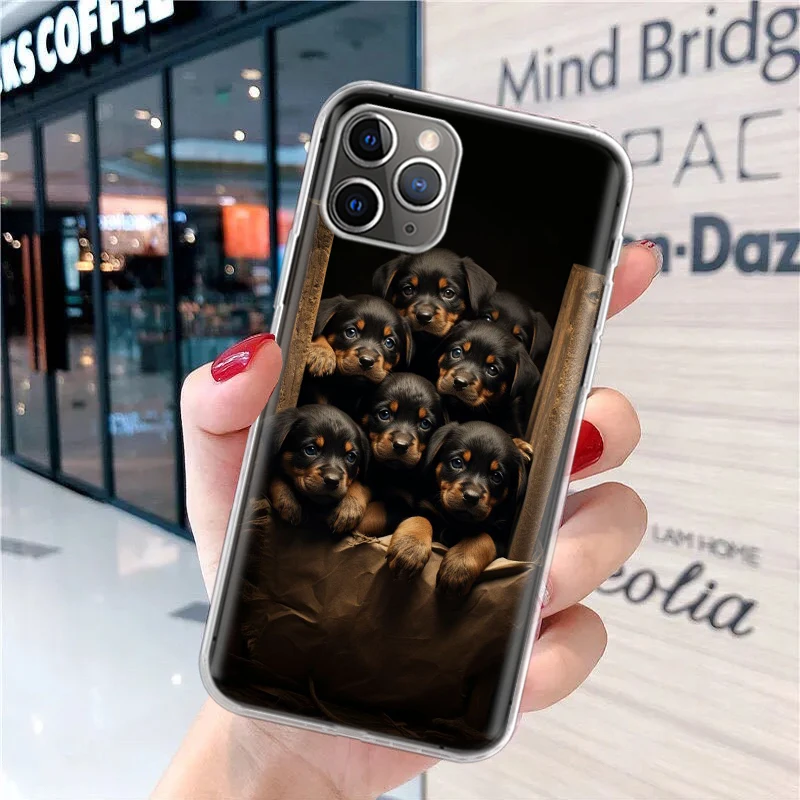 Rottweiler Dog Rottie Soft Phone Case for iPhone 16 15 14 Plus 13 12 Mini 11 Pro Max 7 + Apple XS X SE 2020 8 Cover Shell for iP