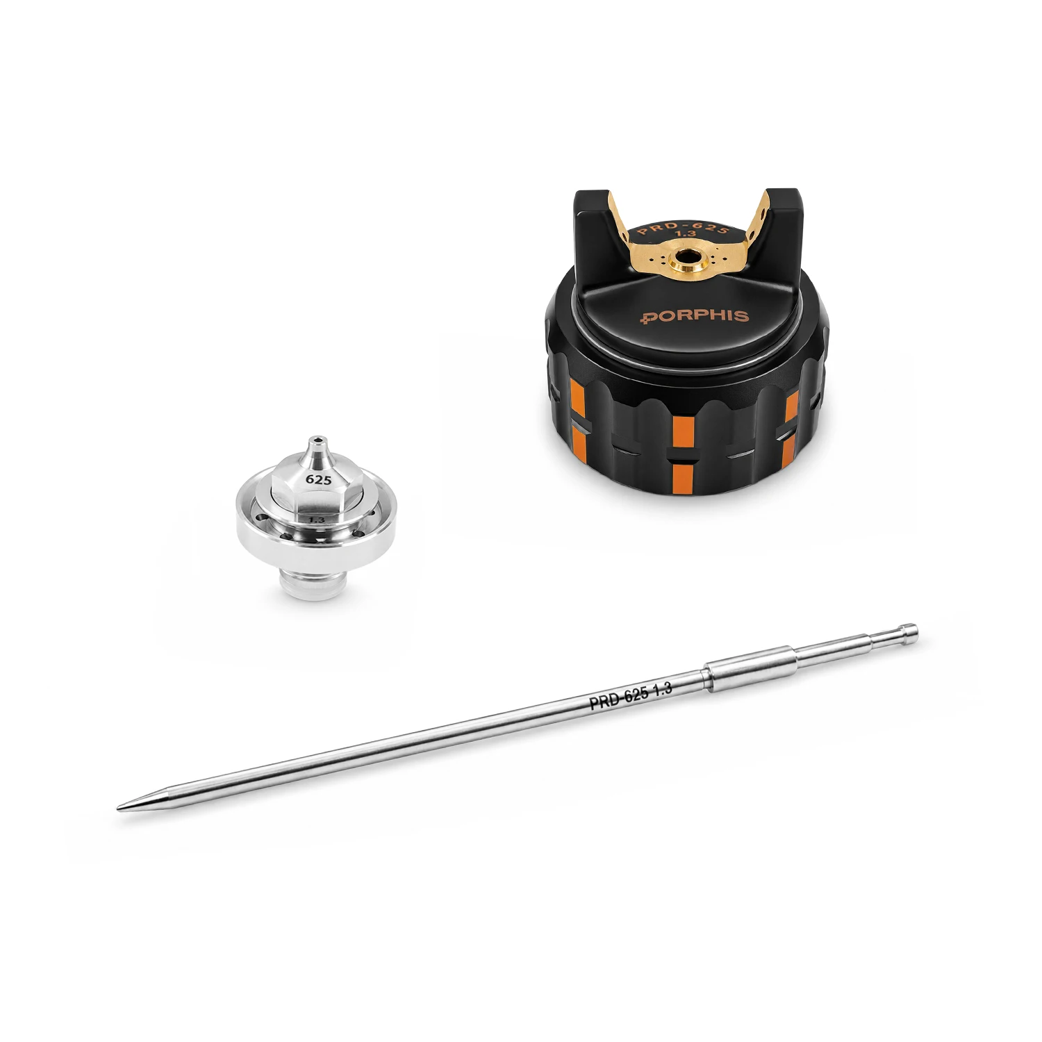 Original PORPHIS PRD-625 1.3mm Spray Gun Nozzle & Needle Cap Kit