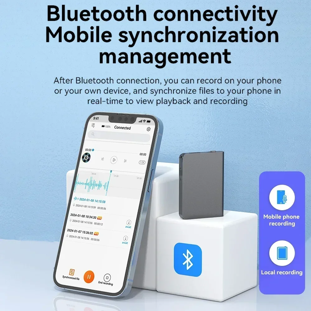 APP مسجل صوت صغير تسجيل نشط مايكرو الإملاء الصوت الرقمي الذكية الحد من الضوضاء اجتماع مسجل الصوت المحمولة #6