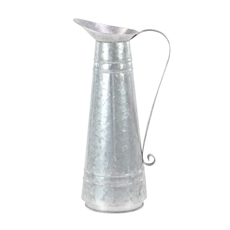 

9" x 20" Indoor Outdoor Silver Metal Watering Can Planter