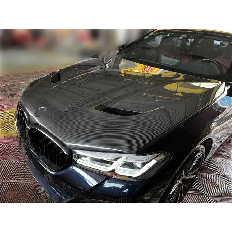 High Quality High Strength Lightweight Carbon Fiber Engine Hood Easy Installation Car Modification Accessories Fit For Sedan 201