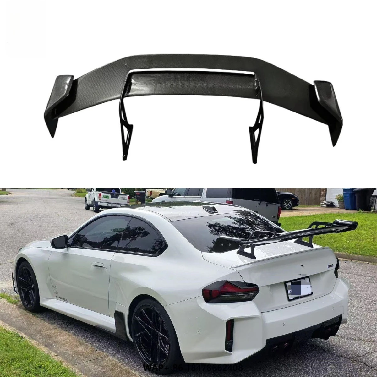 

High Quality AD Style Dry Carbon Fiber Rear Spoiler for G87 M2 G8X G80 M3 G82 M4 Rear Wing Tail Car Accessories