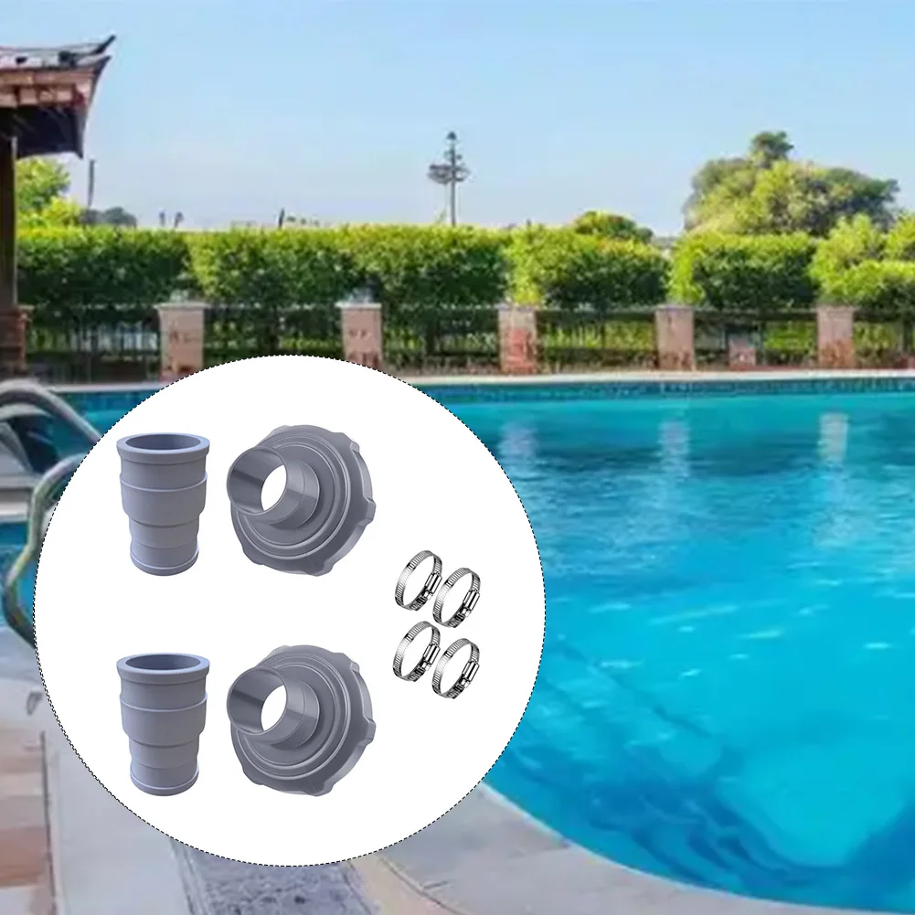 Pool Vacuum Hose Adapter Kit: For Intex Adapter With 4 Clamps Easy Installation Vacuum Hose Adaptor Hose Adapter