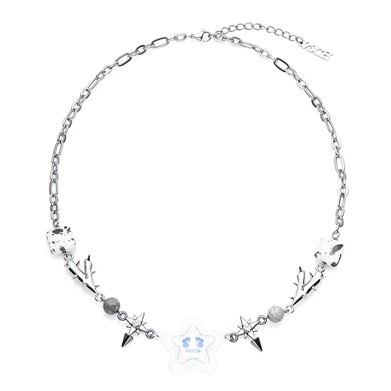 Hip Hop PSYP Luxurious Geometric Bubble Star Choker Necklaces Joint Chains for Men Women Fashion Street Rapper Jewelry Gift