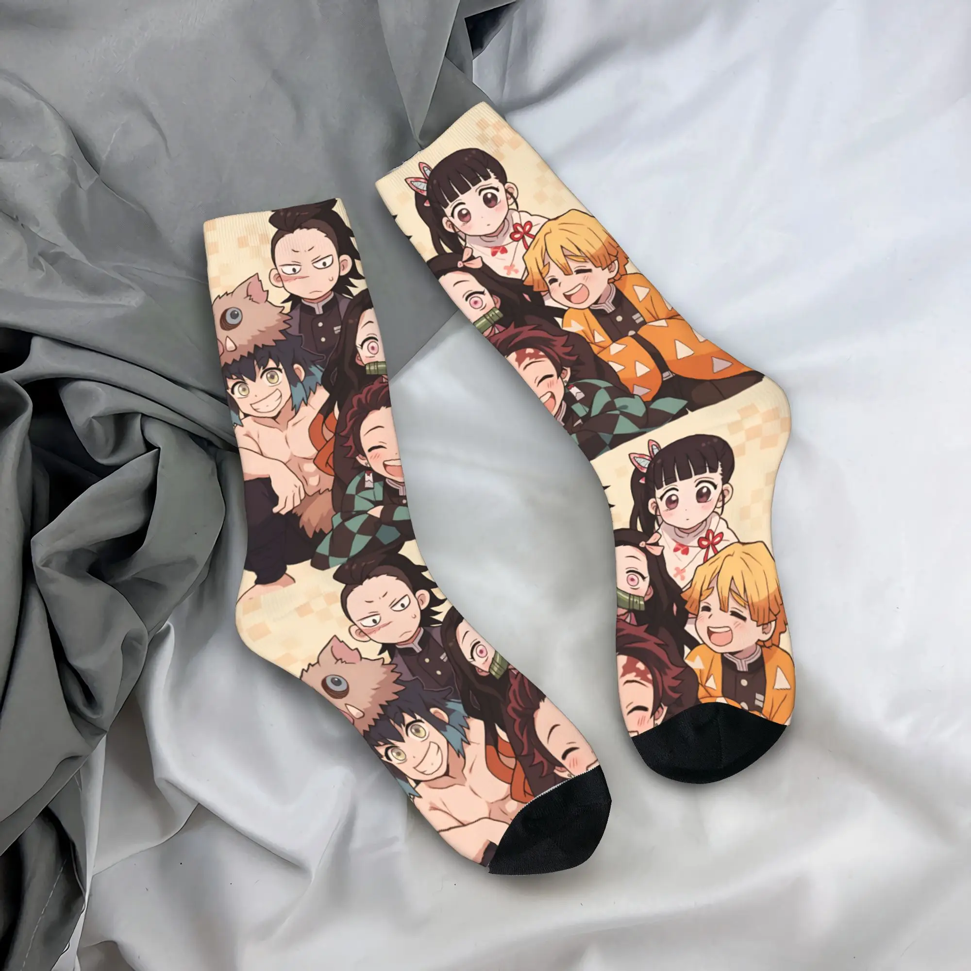 

Muichiro Tokito, чулки с узором, носки для отдыха, осенние нескользящие носки, мужские спортивные дышащие носки для бега