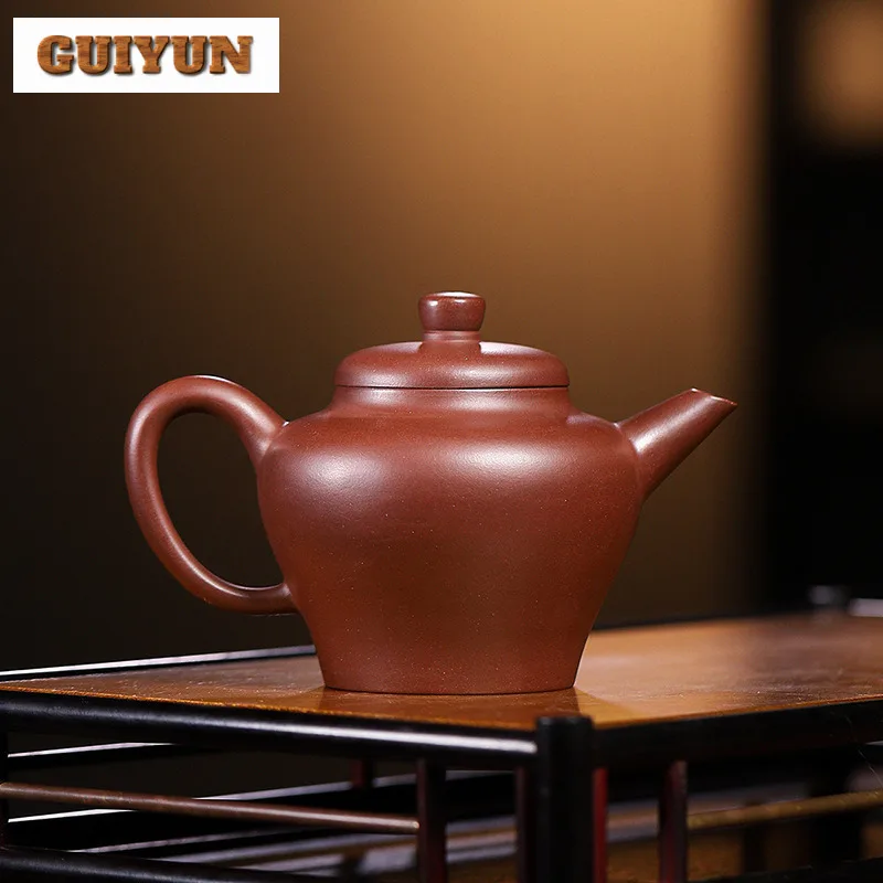 200ml Yixing Purple Clay Teapots Handmade Beauty Shoulder The Jade Hare Pot Raw Ore Purple Zhu Mud Kettle Strainer Zisha Tea Set