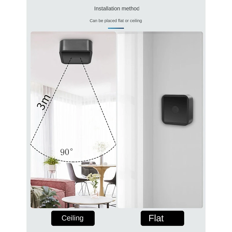 Sensor inteligente de presença humana wi-fi, detecção de radar de onda milimétrica, sensor de movimento pir para escritório doméstico