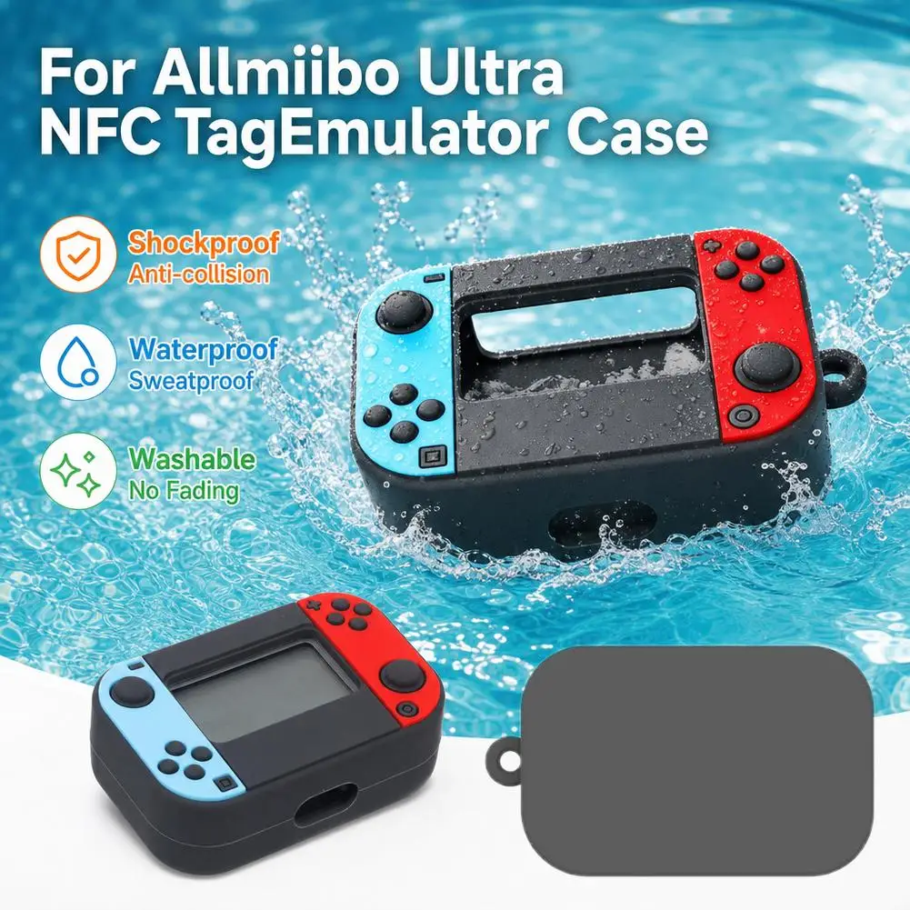 Silicone Case For Allmiibo Ultra NFC TagEmulator Shockproof Protective Cover Retro Console Skin Portable Accessory