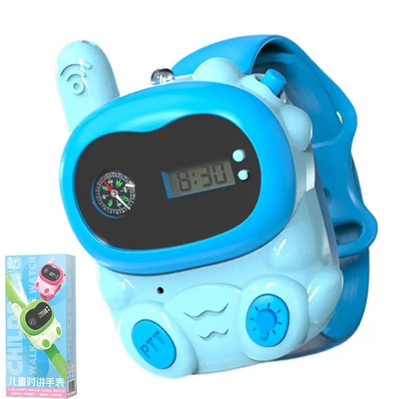 Watch Walkie Talkies For Kids 2X Cartoon Walkie-talkies For Kids With LED Lights Remote Call Phone With Clock And Compass