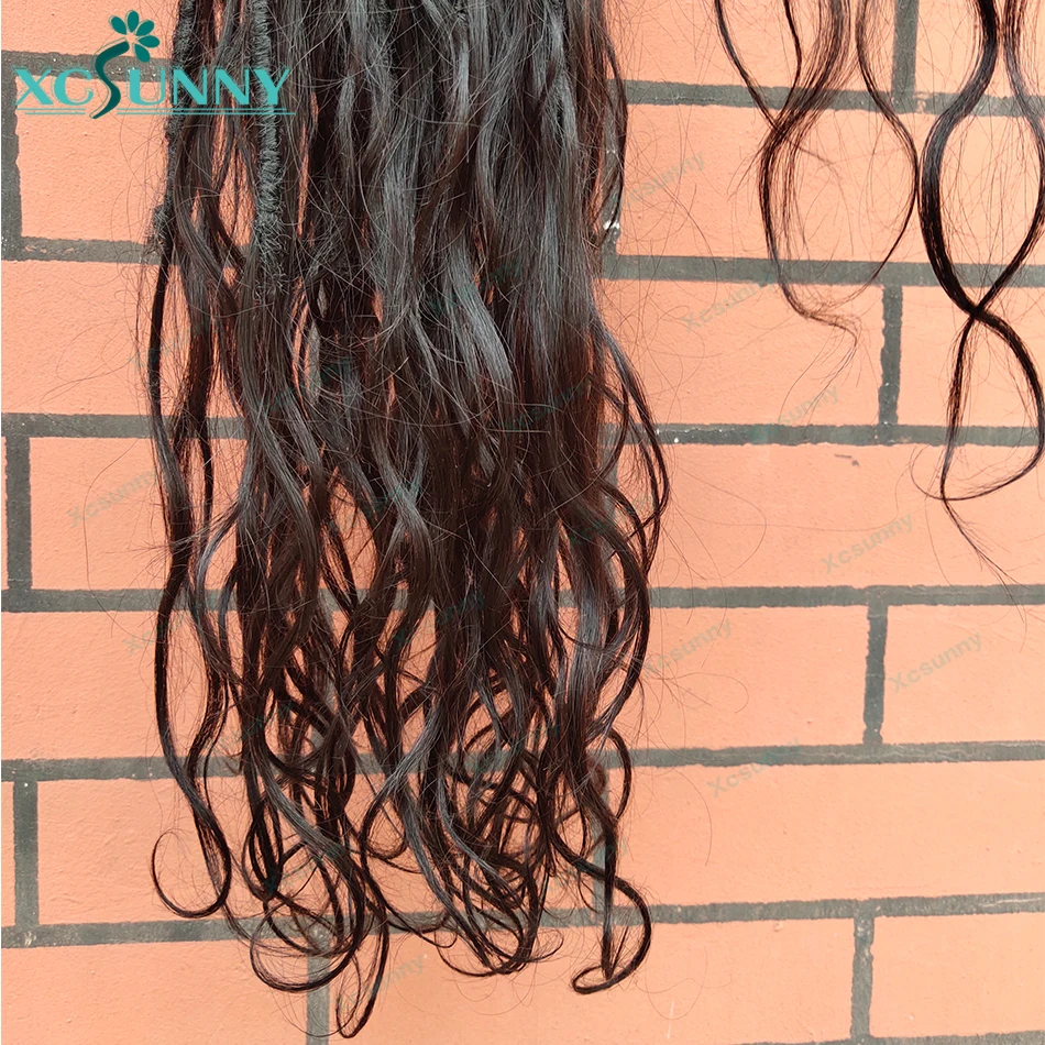 Cabello humano ondulado para mujeres negras, rizos de cabello humano, cabello de ganchillo, extremos bohemios, cabello sintético