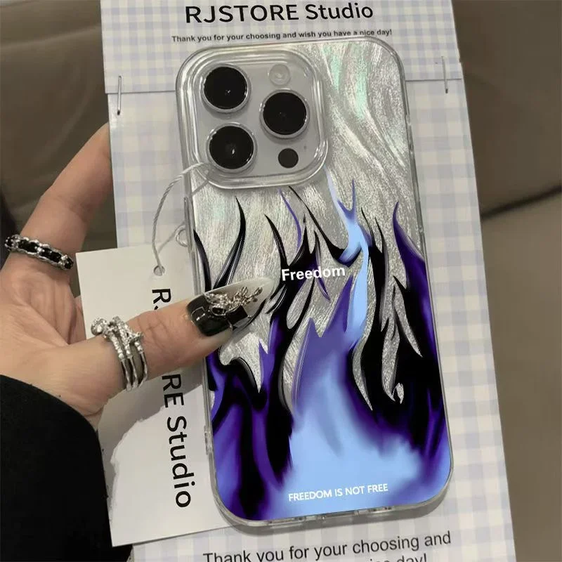 Fire Flame Gift Matte PC Hard Phone Case For Samsung Galaxy S26 S25 S24  Ultra S22 S23 Plus A55 A36 A54 A56 Silicone IMD Cover