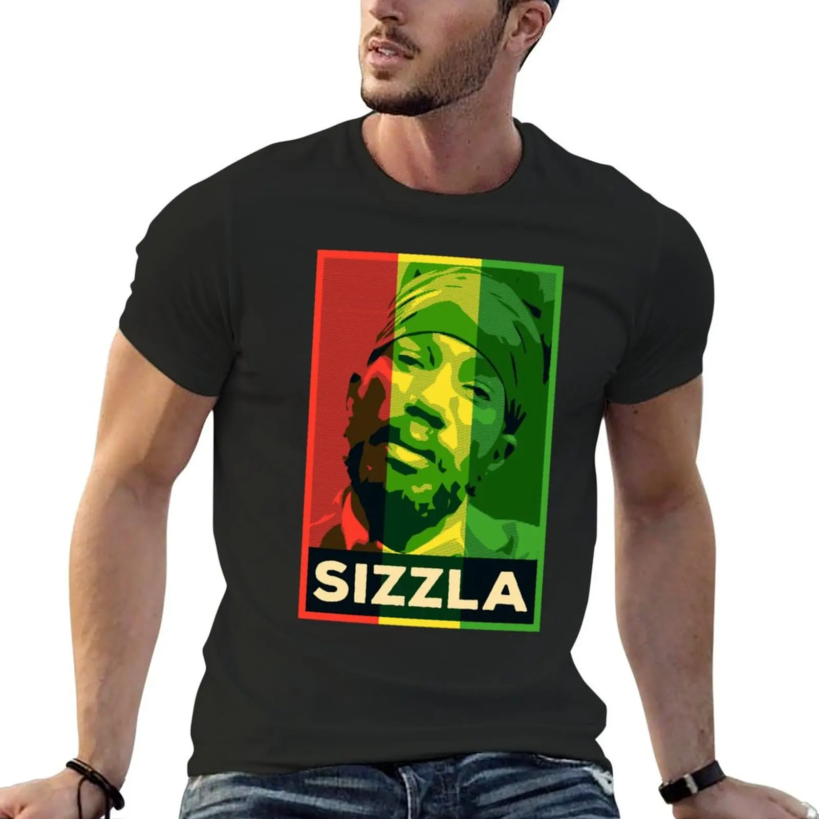 

Reggae Legends Sizzla Kalanji RASTA Famous Jamaican Reggae Musician T-Shirt plain fruit of the loom mens t shirts