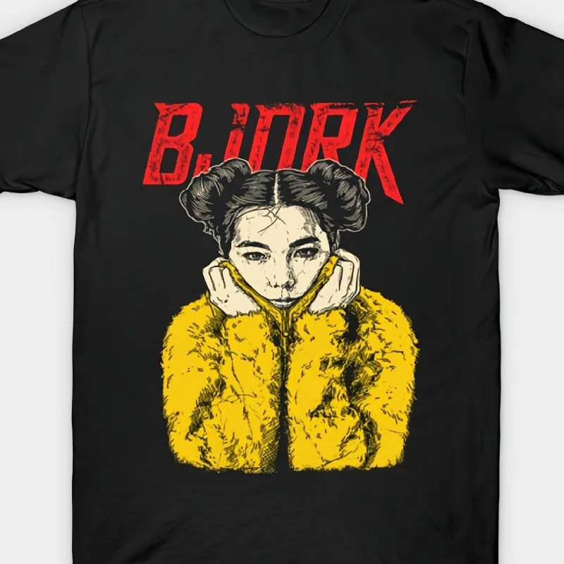Bjork T-shirts, These Men's Patterned T-shirts, Summer New Trendy and Fashionable Printed Unisex T-shirts