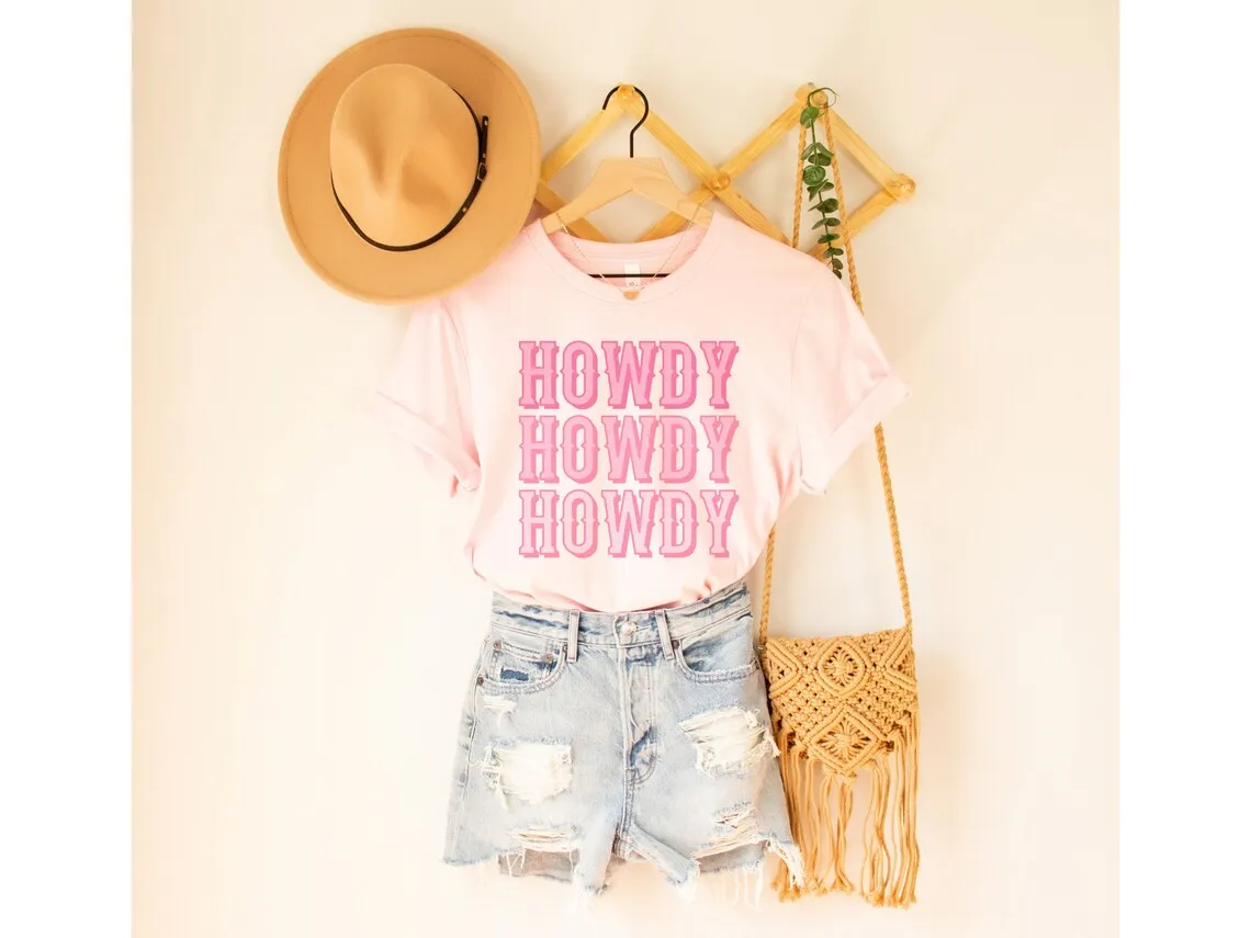 Howdy T-Shirt Yeehaw Shirt Voor Vrouwen Howdy Sweatshirt Rodeo Vrijgezellin Howdy Print Tshirt Western Graphic Tee Nashville Party