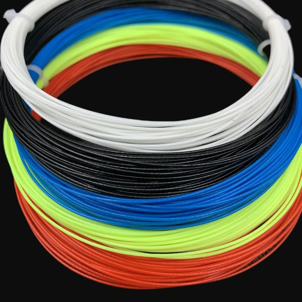 High Elastic Badminton Racquet String, duráveis cordas do treinamento, Colorido Flexibilidade Raquete Linha, 0,7 milímetros