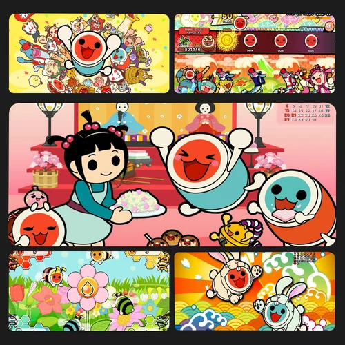 만화 T-Taiko No T-Tatsujin 바닥 매트, 마우스 데스크 매트, 패드 게임 액세서리, 프라임 게임 XXL 키보드 패드, 패딩 매트 