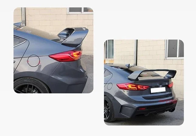 Rear Spoiler Trunk Wing for Hyundai Elantra 2016-2018 Sport ABS Unpainted Lip