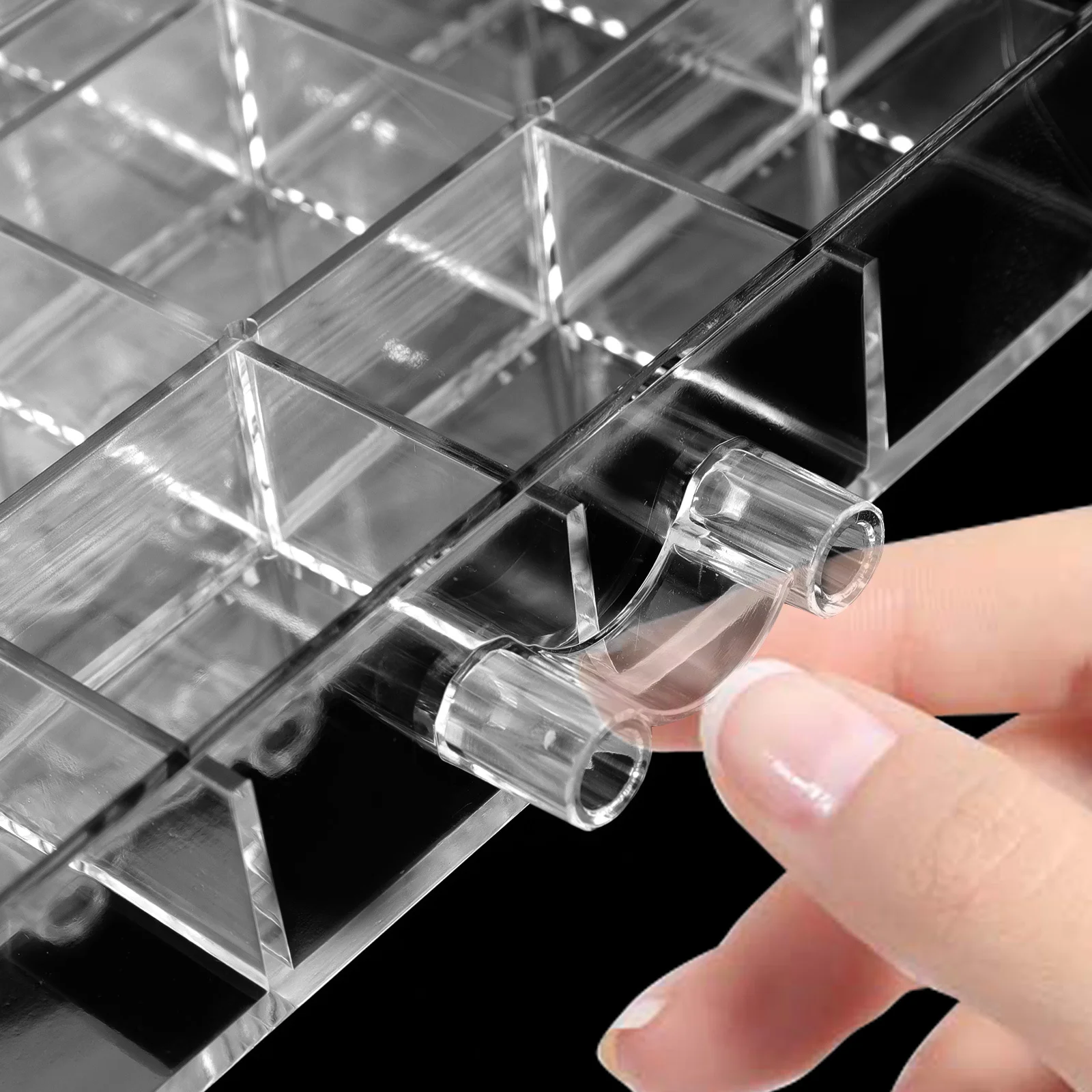 

Bead Organizer Earrings Holder for Women Nail Accessories Jewelry Case Desk Storage