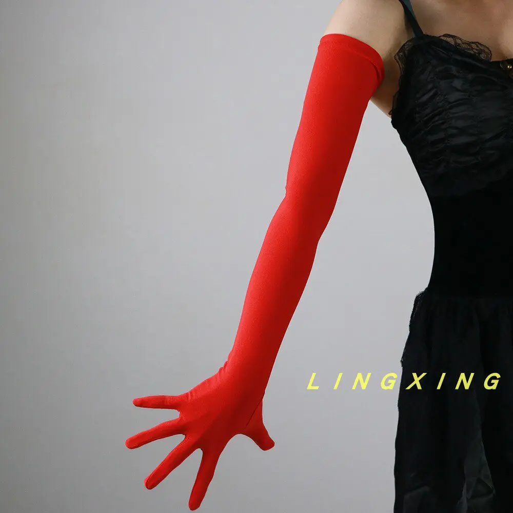 60 cm lange Handschuhe, Operngelb, Sommer, Fahren, Radfahren, für Damen, elegante Handhandschuhe, zeremonielle Armstulpen, sexy, leicht dehnbar – Detail 13