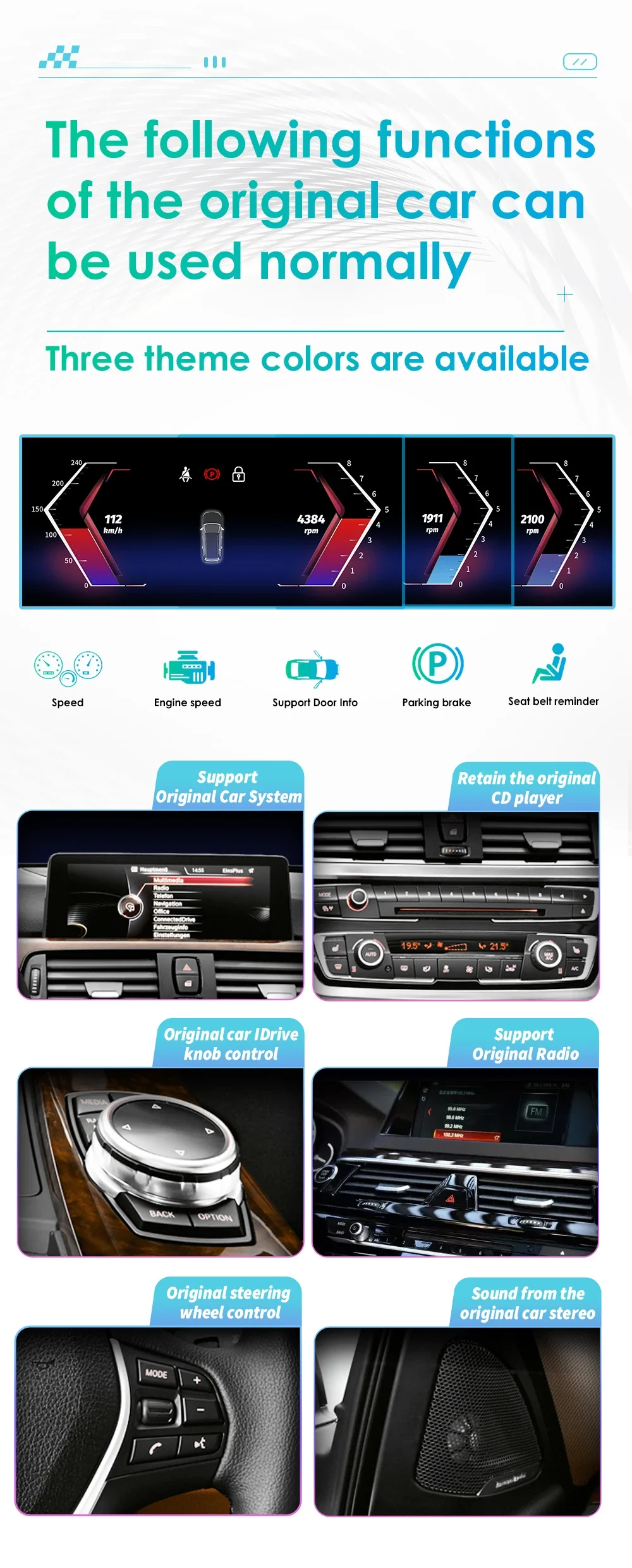 10,25" Hizpo Andoird Autoradio für BMW 5er E60 E61 CCC CIC 2005 - 2010 Intelligenter Bildschirm DSP GPS Auto CarPlay 4G BT SWC – Detail 10