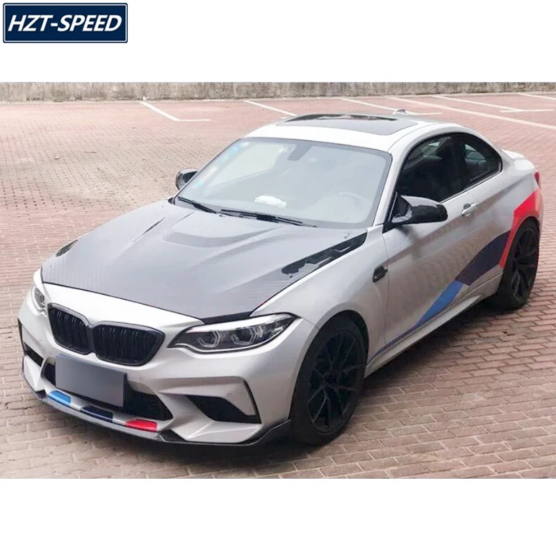 Carbon Fiber Or Unpainted FRP Engine Bonnet Hood Cover For BMW 2 Series F87 M2 M2c 2014-2019