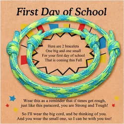 First Day of School Bracelet Back to School Gifts Mommy and Me Bracelets Mother Son Bracelets