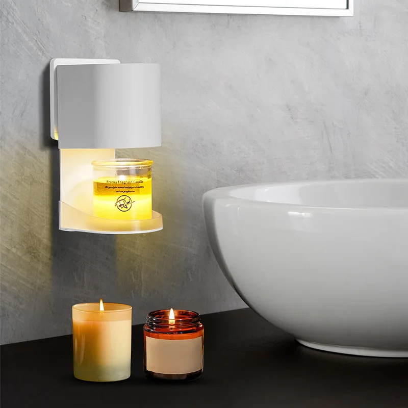 

Bar wall mounted melting candle light mini button switch toilet aromatherapy light hotel corridor decorative light