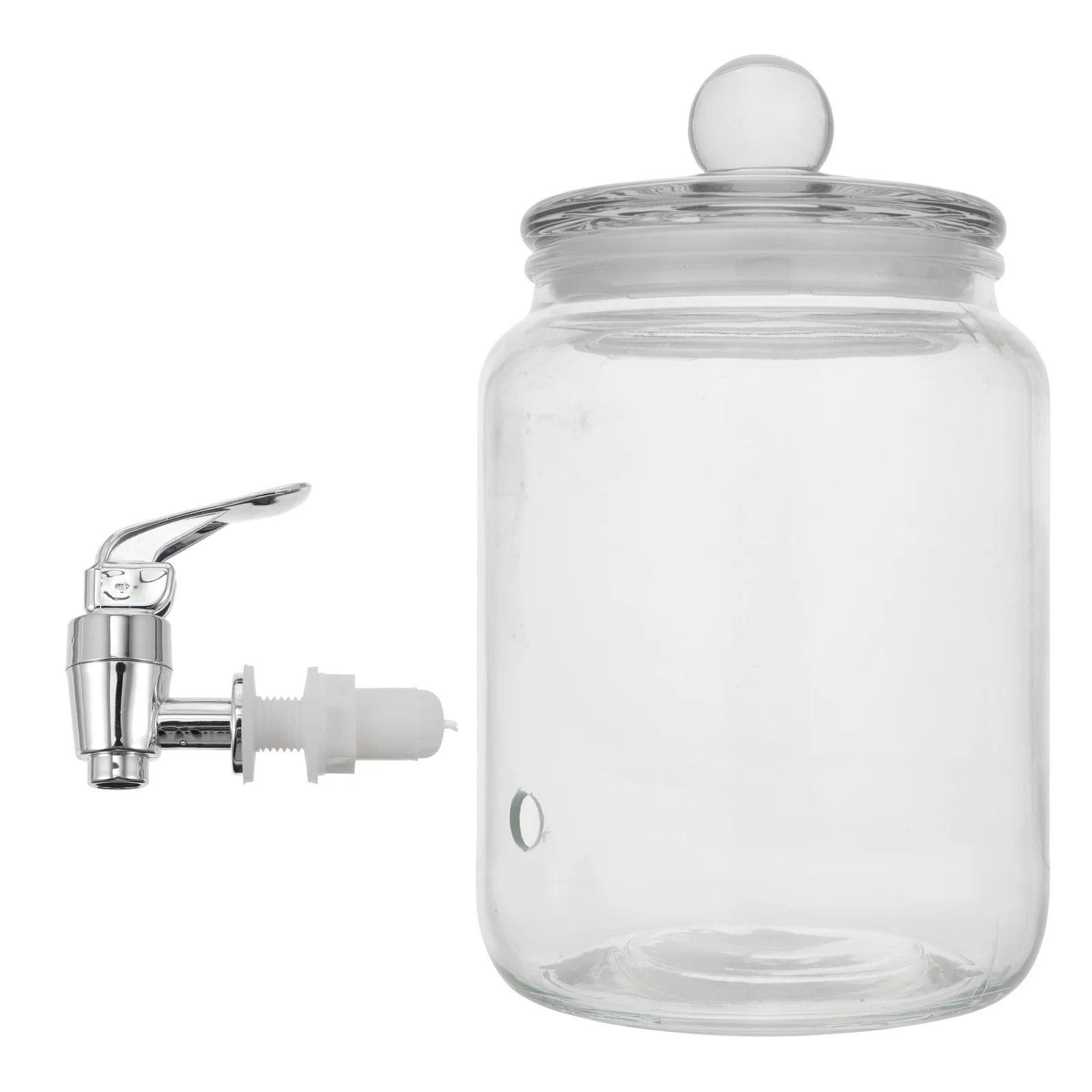 

1Pcs Safe Material Glass Drink Barrel Elegant Design for Liquor Storage Weddings Parties Glassware Dispenser