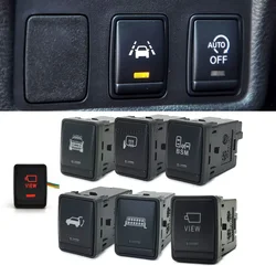 1Pc Car Power on off DRL LED Light Push Button Seat Mirror Steering Wheel Heating Switch for Nissan Tiida Sylphy Qashqai X-TRAIL