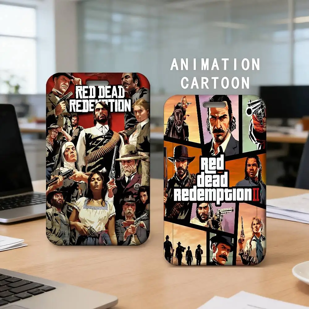 Étui de protection pour carte Game TV-Red-Dead-Redemption 2 unisexe avec cordon pour femme, porte-badge professionnel, étui pour carte d'identité de travail
