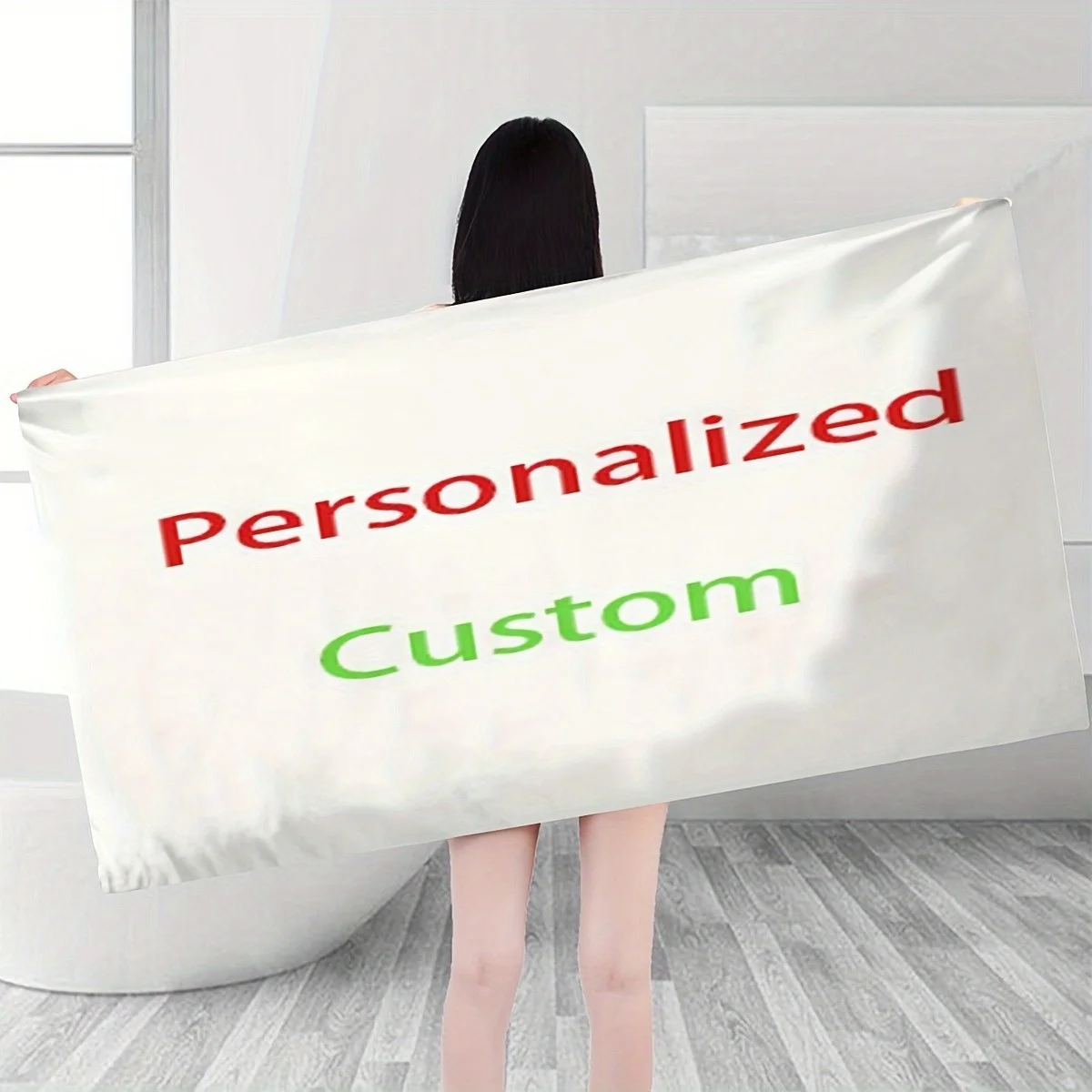 Customizable Photo Beach Towel—Perfect for Beach Outings, Swimming, Outdoor Camping, and Travel; an Ideal Beach Essential.