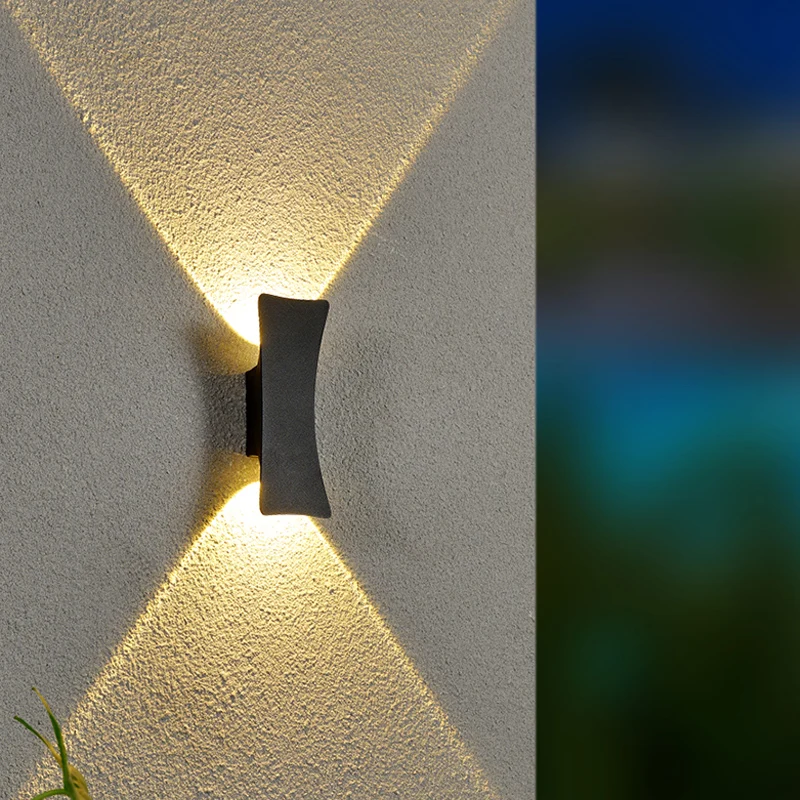 في الهواء الطلق إضاءة مقاومة للماء أضواء الجدار 5 واط/10 واط LED الألومنيوم الجدار مصباح أضواء الحديقة أضواء الجدار الحديثة ضوء الشرفة #4